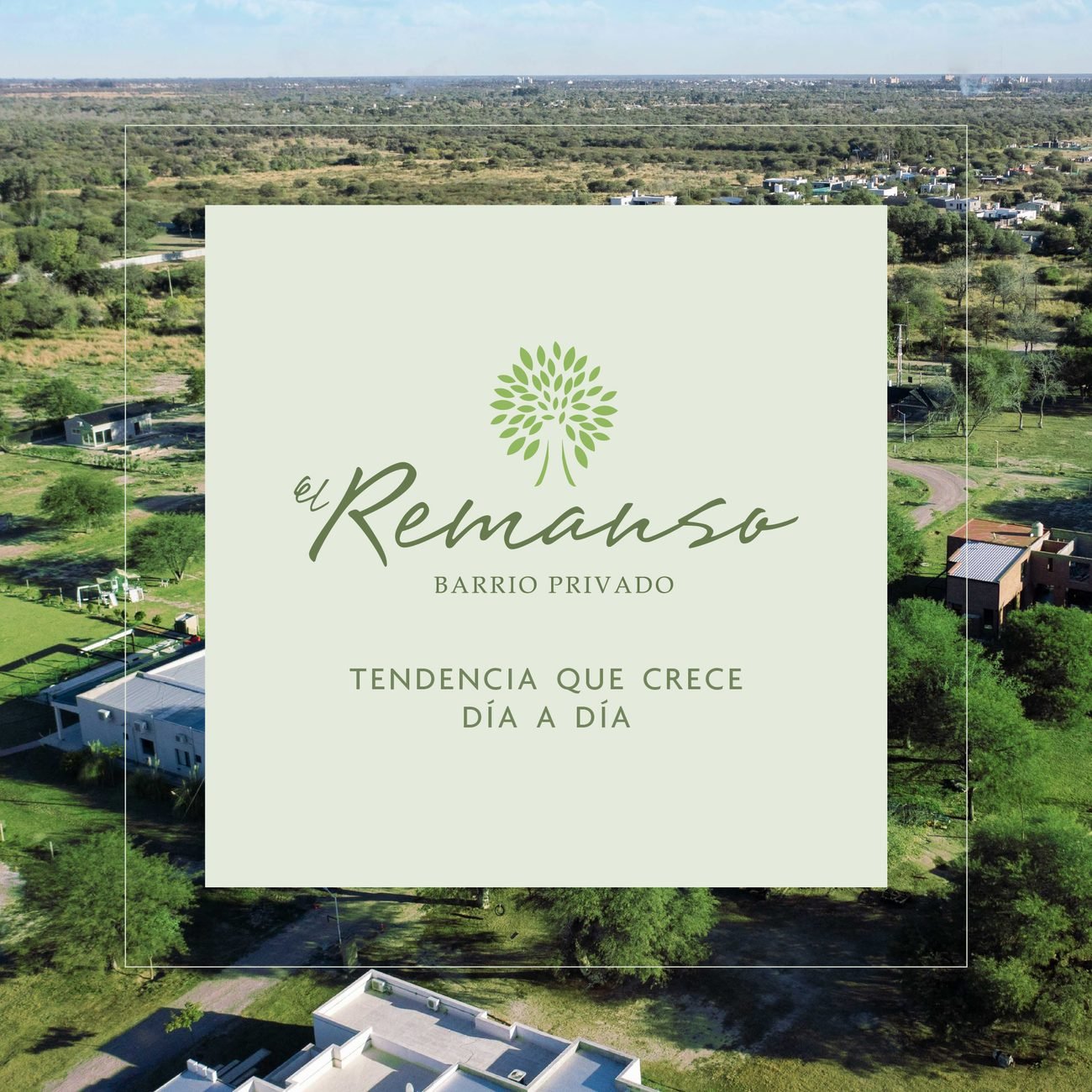 Vista aérea del barrio privado y la zona cercana a Santiago del Estero